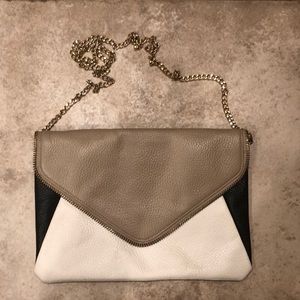 Halogen women’s leather clutch/crossover handbag